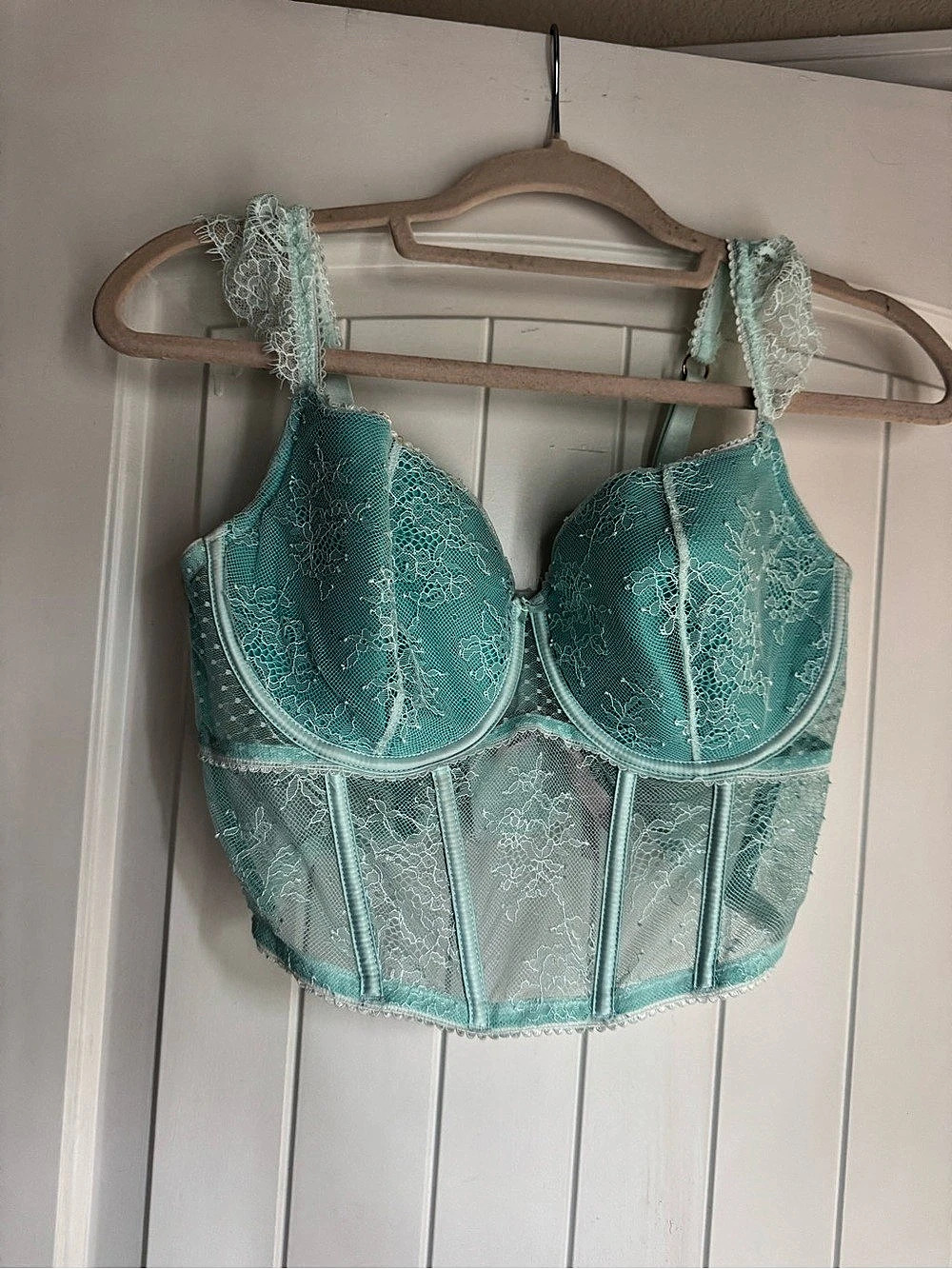 Victoria's Secret Lace Bustier in Blue Size M - DD